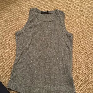 Brandy Melville small grey pointelle tank
